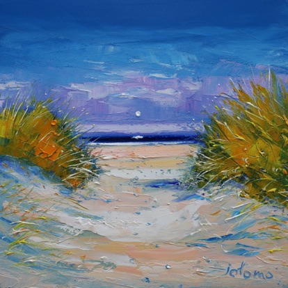Footprints through mermaid's tears Isle of Islay 12x12
